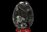 Septarian Dragon Egg Geode - Crystal Filled #88292-1
